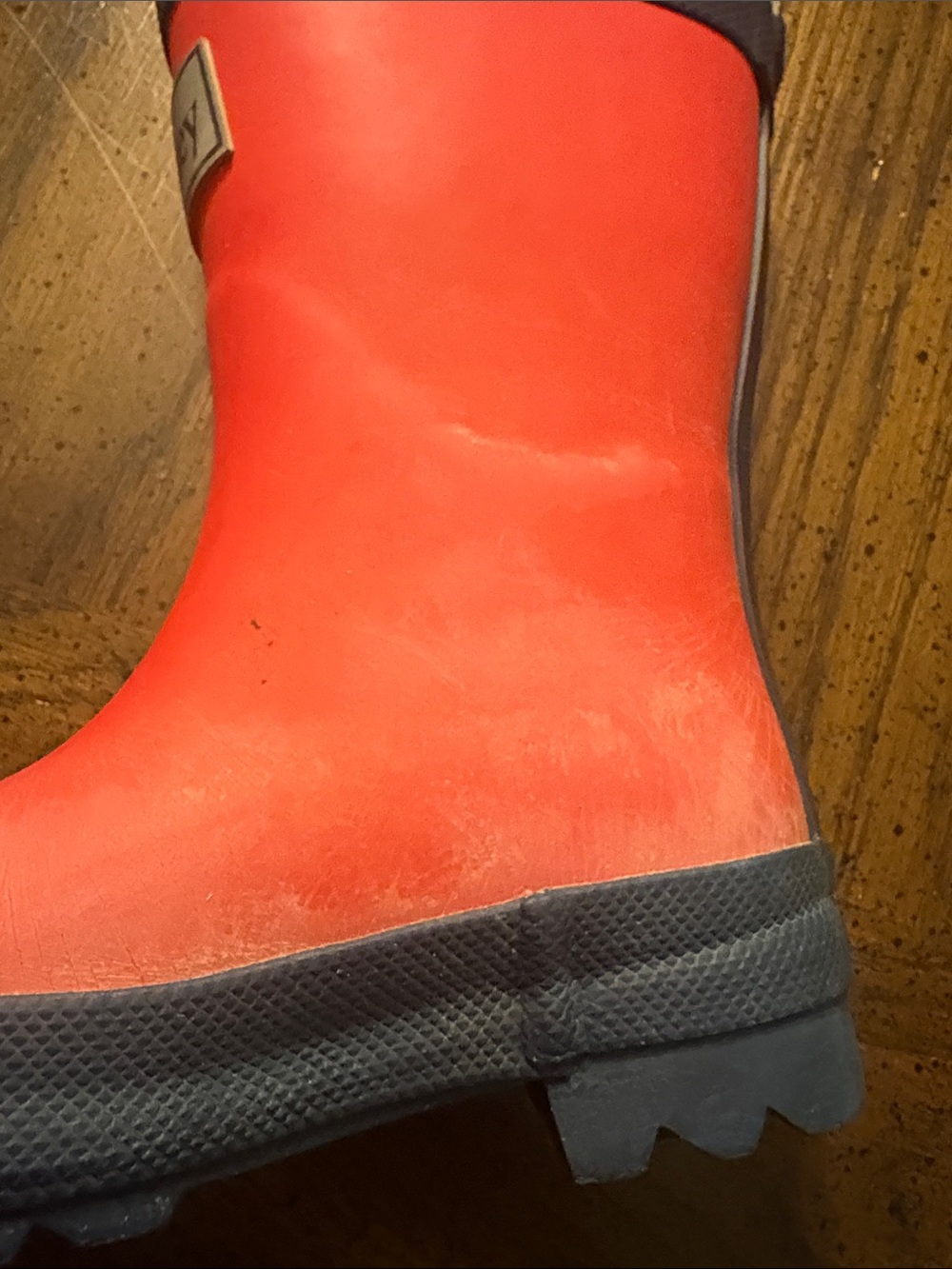 Hatley Red Kids' Rain Boots with Navy Accents - Picture 5 of 5